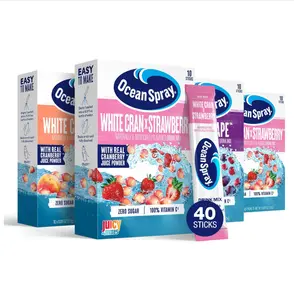 Ocean Spray Variety Pack Zero Sugar Powder Drink Mix Packets with Real Cranberry Juice Powder, 100% Vitamin C, No Synthetic Dyes, Juicy Mixes (40ct)