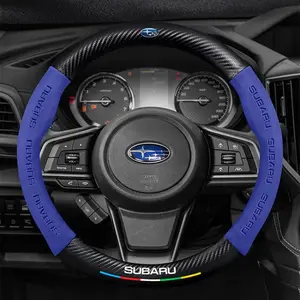 Carbon Fiber Microfiber Car Steering Wheel Cover for Subaru Impreza Legacy Wrx Sti Xv Wrc Forester Crosstrek Outback, Auto Accessories