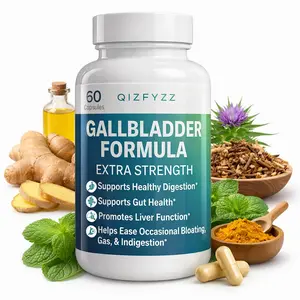 Extra Strength Natural Gallbladder Dietary Formula - With Ox Bile Powder, Conjugated Bile Acids, Proprietary Digestive Enzyme Blend - 60 Veggie Capsules, 30-Day Supply