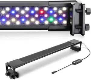 hygger LED Aquarium Light for Plants, Full Spectrum Fish Tank Light with Timer Auto On/Off, 24/7 Lighting with Multi-Color, Adjustable Brightness, External Controller, for Freshwater