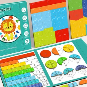 Early Education Magnetic Fraction Disk, Addition and Subtraction Math Toy, Math Teaching Aid, Durable Educational Tool for Home Learning, School Supplies, Visual Learning Tools
