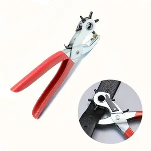 Faux Leather Belt Hole Punch Pliers, Rotary Steel Hand Tool with Rubberized Grip for Belts, Sewing Projects & Crafting, Perfect Gift for DIY Enthusiasts, Diy Tools