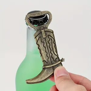 Alloy Cowboy Boot Bottle Opener, Wedding Party Favor Gift, Kitchen Tool Beer Opener, Unique Design, Perfect for Celebrations, Bottle Cap Opener
