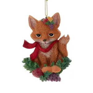 Fox On Fruit Cluster Ornament