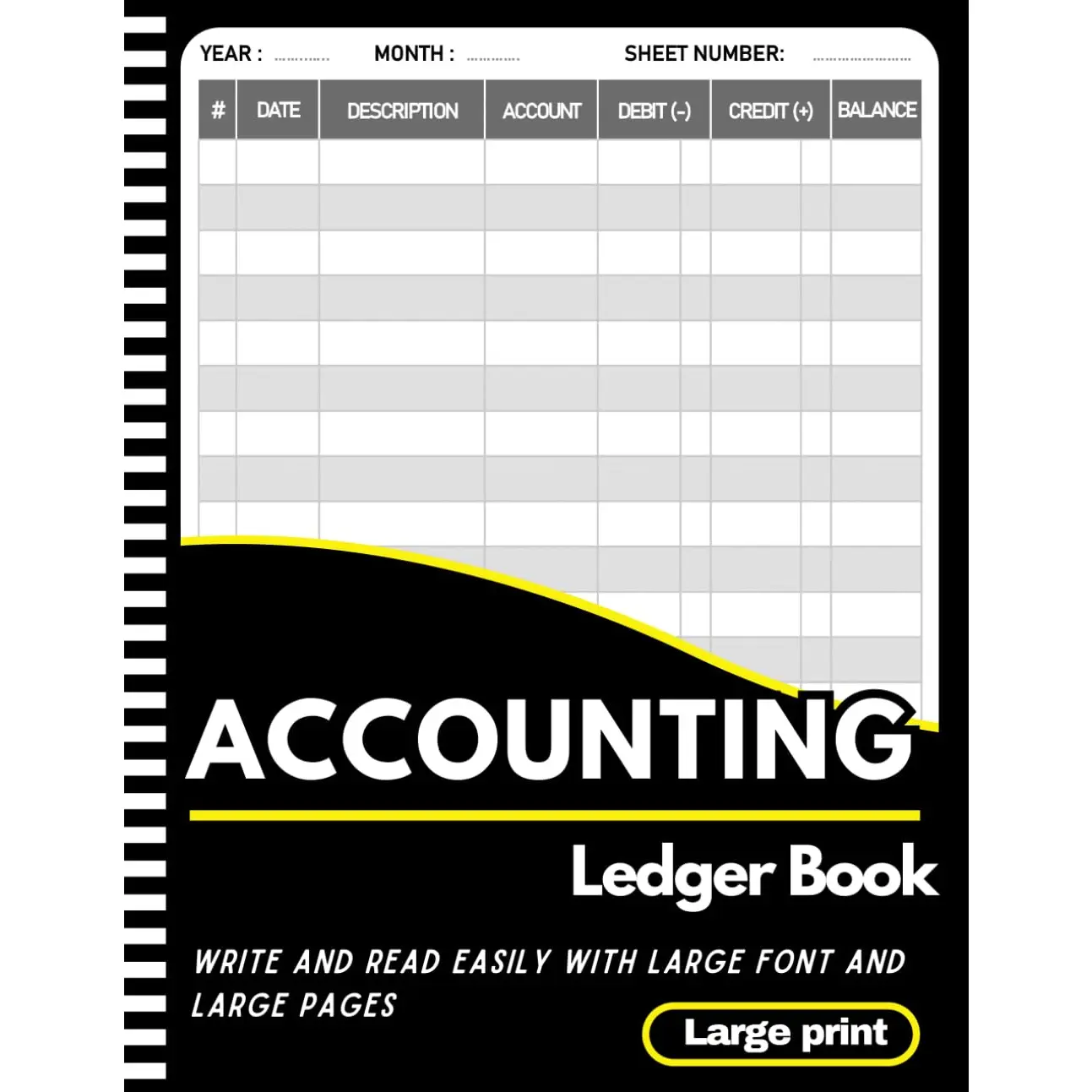 Accounting Ledger Book Large Print