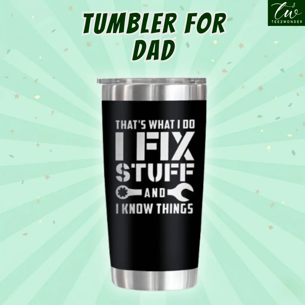 20oz Stainless Steel Tumbler For Men | Summer gift for Men, Birthday Gifts for Dad, Bonus Dad, First Dad, Step Dad, Husband Gifts from Wife, Mens Birthday Gift Ideas
