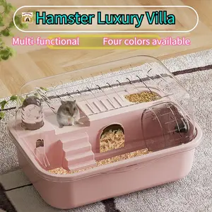 Oversized Hamster Luxury Villa | Multi-Function Enclosed Golden Hamster Cage | Fully Equipped Small Pet Habitat | Multi-Color Options