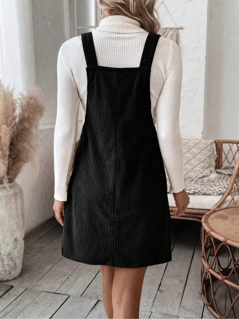 knee length dresses for ladies Tartan Ladies Pinafore Dress main image 0