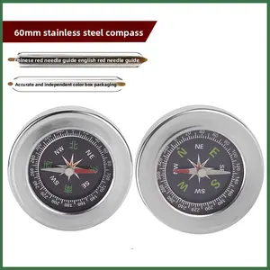 60Mm stainless steel Chinese compass English compass, outdoor equipment teaching supplies
