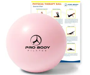 ProBody Pilates Exercise Balls Physical Therapy - 9 Inch Small Exercise Ball for Between Knees for Rehab, Barre, Core, Stability & Yoga