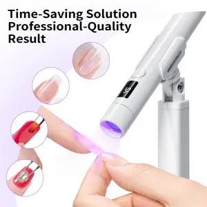 Portable Mini UV Lamp for Gel Nails, Rechargeable Handheld UV Nail Light with Magnetic Stand, Fast Curing, Home Manicure & Salon Use