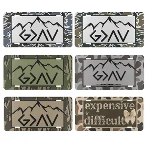 God Is Greater License Plate – Christian Faith Car Tag, Religious Truck Tag Accessory, Jesus Believer Car Decor, Inspirational Bible Verse License Plate, Christian Gift for Men Women, 12x6 Auto Tag