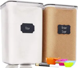 Extra Large Food Storage Containers with Lids Airtight (6.5L|220 Oz|2 Pack) for Flour, Sugar, Rice & Baking Supply - Airtight Kitchen & Pantry Bulk Food Storage for Kitchen Organization