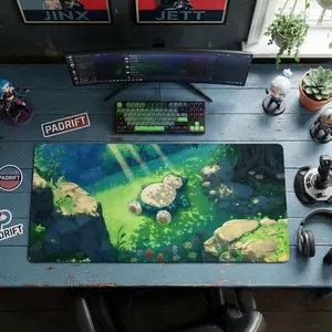 PKM Snorlax Sleeping Forest Playmat Anime Mousepad TCG Gaming Office Desk Mat