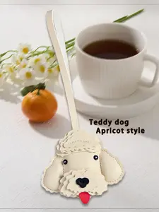 Creative Teddy Dog Bag Decoration Pendant PU Leather Versatile Unique Accessory Keychain Charm Couple Gift