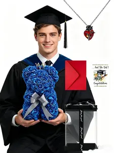 Graduation Season Handmade Crown Bear Gift Set, Graduation Gifts, Perfect for Girlfriend, Best Friend, Friends, Unique Present Box Kit, Themed Gift Box