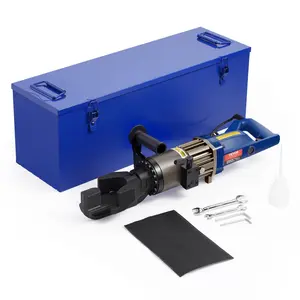 【fathersdaygift】VEVOR Electric Hydraulic Rebar Bender1500W Portable Rebar Bending MachineBending up to 3/4 Inch #6 (6-20mm) within 4 SecondsHigh Power Steel Rebar Bender w/ Tool Case Oil Can,Black Blue RN-22