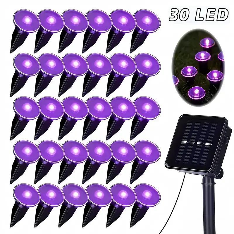 30 Pack Solar LED Pathway Lights, Waterproof Outdoor Garden Lights, Auto On/Off Landscape Lighting for Path, Walkway, Camping, Wedding & Holiday Decor