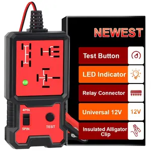 LED indicator car battery tester, automotive electronic relay tester, car relay tester, universal, 12V