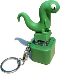 Rechargeable Lizard Button Keychain Fidget Toy with Sound & Lights, Portable Keyboard Clicker Stress Relief Toy
