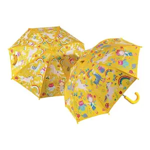 Round Metal Color-Changing Rainbow Fairy Umbrella for Home Use