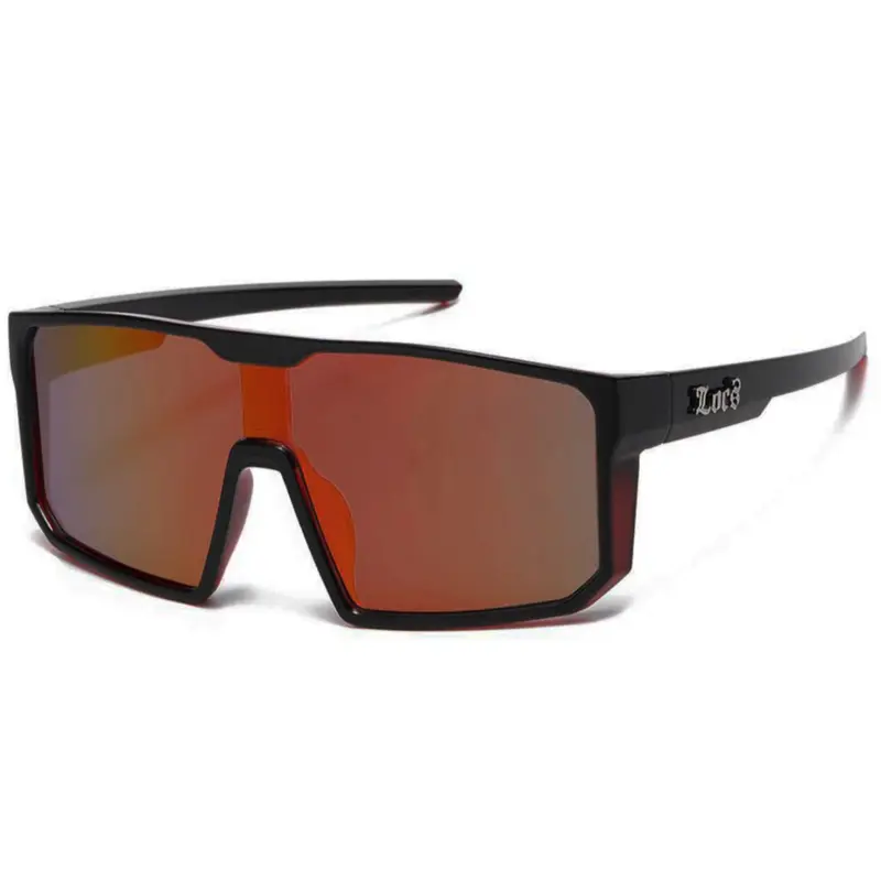 Locs Stylish Sunglasses with UV Protection Color Lenses, Black Frame & Durable Design Eyewear Shades