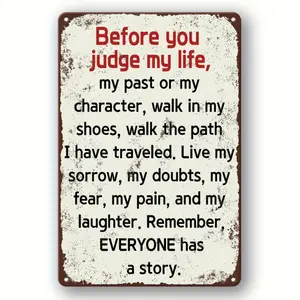 Multicolor Vintage Metal Wall Sign with Inspirational Quote - Waterproof, Weatherproof Tinplate Art Decoration, Pre-Drilled for Easy Hanging, Durable Iron Decor for Home, Bar, Rustic Home Supplies