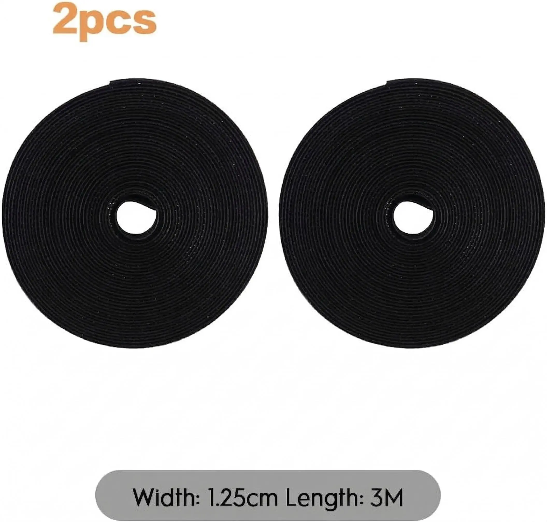 Reusable Hook and Loop Cable Ties, 4-Pack Nylon Straps for Adjustable Wire Management, 3m Self-Grip Organizer Rolls for Home, Office, PC Cables, Classic Stealth, Value Pack, Cable Organizer Rolls