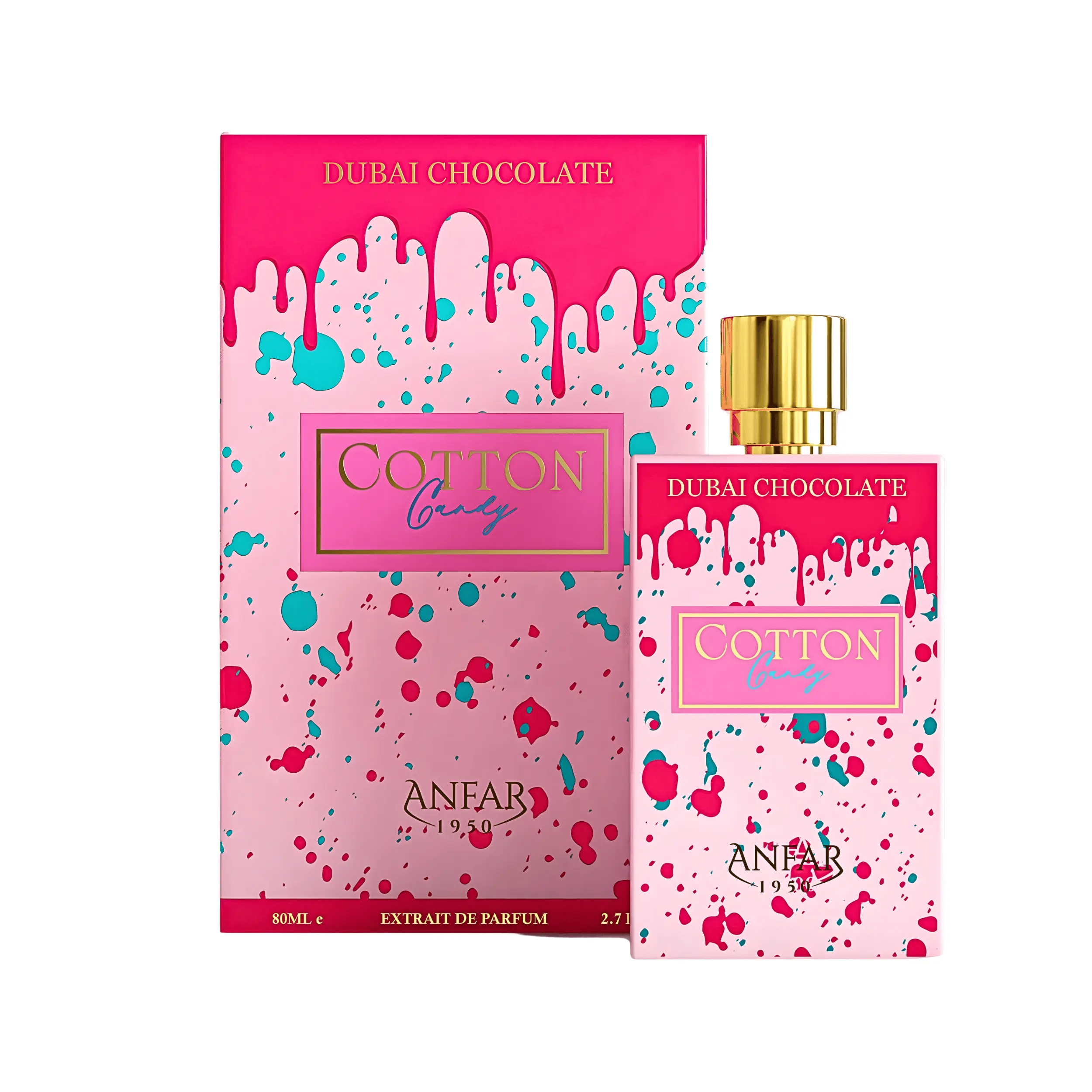 Anfar Unisex Cotton Candy Extrait De Parfum - Youthful Sweet Gourmand Perfume with Sugar, Caramel, Musks, Marshmallow, Strawberry, Vanilla, Powder Notes, Long-Lasting 2.7 fl oz Single Item Fragrance Bottle for Youth, Perfumes, Sugar, Musks, Cotton Candy S