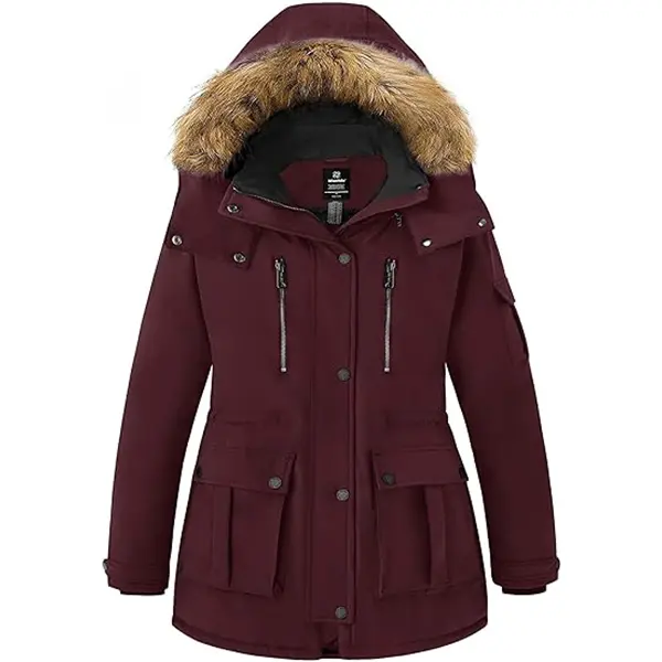 Women's Plus Size Winter Coat Water-Repllent Puffer Jacket Warm Thicken Parka Overcoat with Removable Hood Lady Comfort Longsleeves Outerwear windbreaker jackets