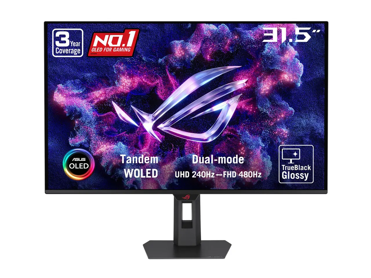 ASUS ROG Strix 32 inch Dual Mode UHD 4K 240Hz Full HD 480Hz AMD FreeSync Premium Pro & G-SYNC Compatible USB-C OLED Gaming Computer Monitor XG32UQWMS