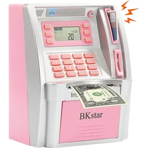 ATM Piggy Bank for Kids - Talking Money Bank with Debit Cards & Coin Counter for Real Money, Boys Girls