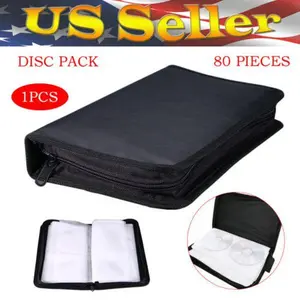 Organize Your Disc Collection with Retro 80 Sleeve Cd Dvd Blu Ray Storage Bag