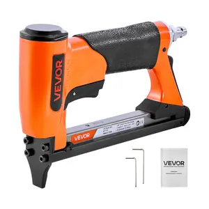 VEVOR Pneumatic Staple Gun, 22 Gauge Air Upholstery Stapler for 71 Series Fine Wire Staples 3/8" Crown 1/4"-5/8" Length, Max 180PCS Loading Air Staple Gun for Upholstering, Woodworking, DIY Projects, Aluminum Alloy, Max 180 Pcs