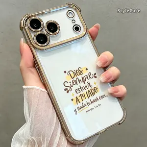 Spanish Christian Faith Phone Case “God is Always by Your Side” iPhone 17 16 15 14 13 12 11 Pro Max Air TPU Protective Cover Gift DDSJ260627003
