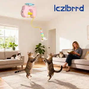Lczlbrrd Interactive Cat Toys for Indoor Cat,Automatic Door Hanging Cat Toy with Detachable Design,Kitten Toys for Indoor Cats Self Play,Exercise Fitness Training Enrichment Boredom Relief cat toy electric kitty great pet gift responsive fun interactive p