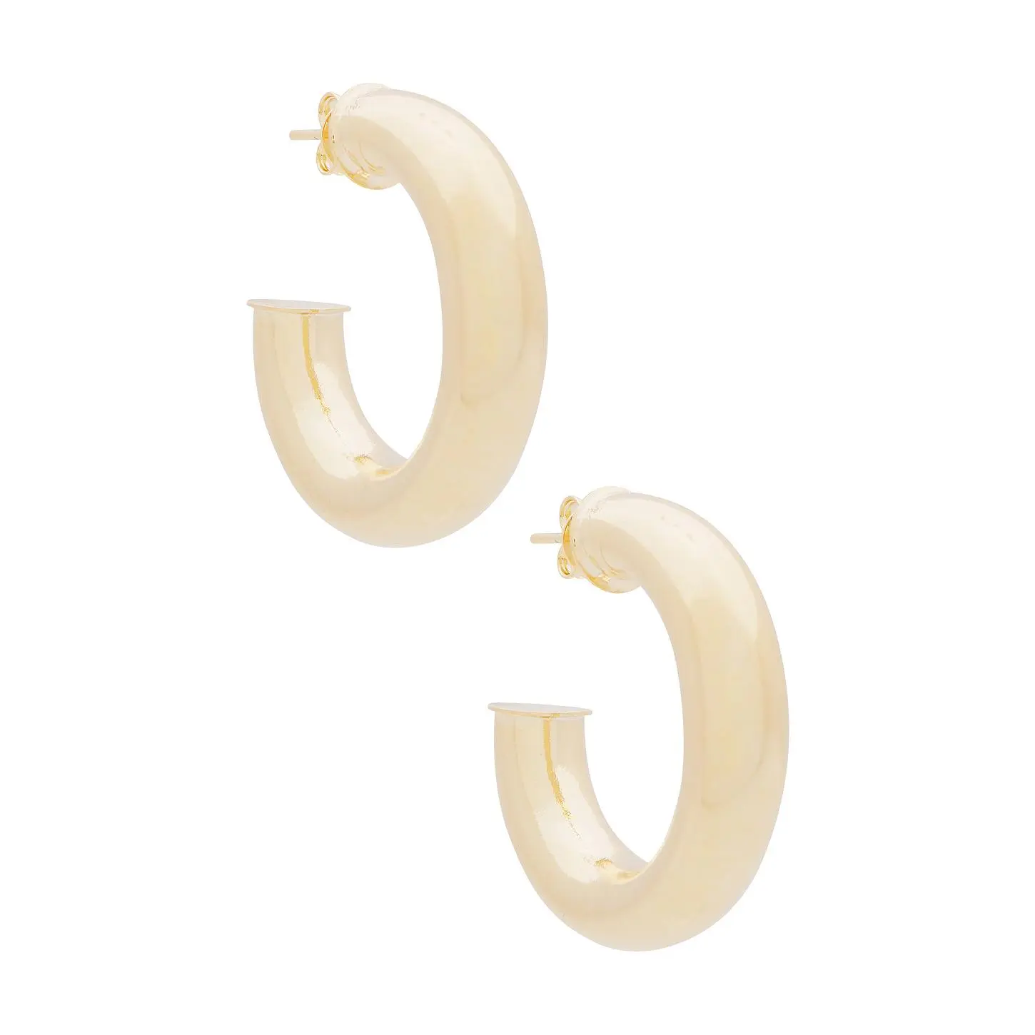 The M Jewelers NY The Madison Hoops in Gold