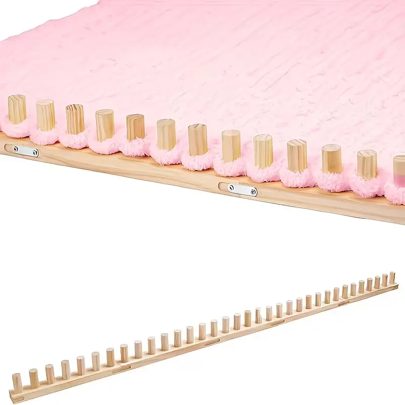 Unisex Teens' Wooden Portable Foldable Hand Loom Kit - 6pcs Weaving Frame Sets, 70.8in, for Thick Rugs & Blankets, Includes Screwdriver & Installation Nails, Ideal for Beginners, Handcraft Party DIY Projects