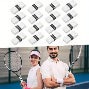 24 Packs Tennis Racket Grip Tape, Precut and Dry Feel Badminton Racket Overgrips Tape with Velvety Comfort for Anti Slip and Absorbent Grip, Wrap Your Racquet for High Performance