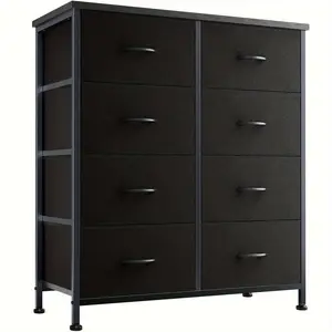 Children's Wardrobe For Bedroom With 8 Fabric Drawers Storage Cabinet Steel Frame Assembly Closet For Clothes Home Furniture Dresser Organize