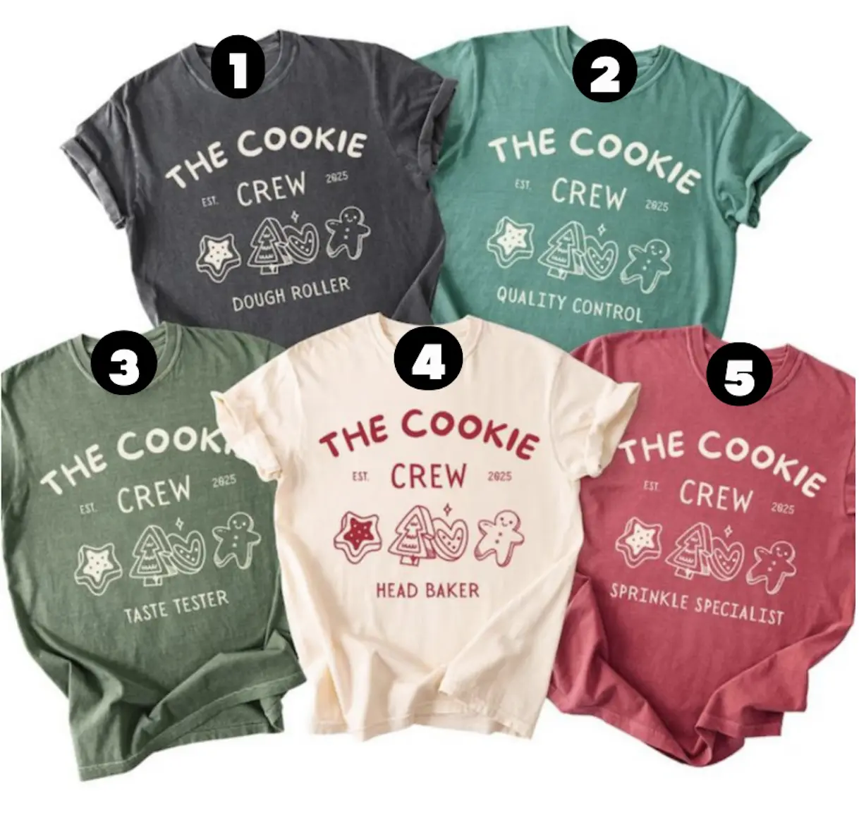 Custom The Cookie Crew Christmas Shirts Comfort Color, Matching Family Baking TShirts, Matching Family Christmas Shirts, Christmas Baking Shirt, Christmas Group Outfits