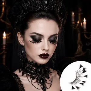 [12-HR SWEATPROOF] Sharp Spike Anime Lashes - Mystic Purple False Eyelashes for Festival Rave & TikTok Makeup