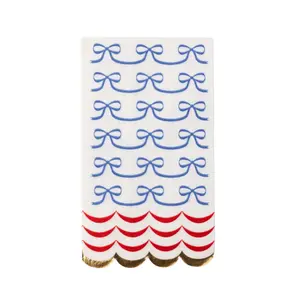 4TH OF JULY BOW FLAG GUEST TOWELS