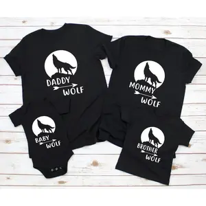 Christmas Family Matching Shirts Wolf Matching Family Outfit Matching Family Shirts Papa Mama Daddy Mommy Son Daughter Brother Sister Shirts