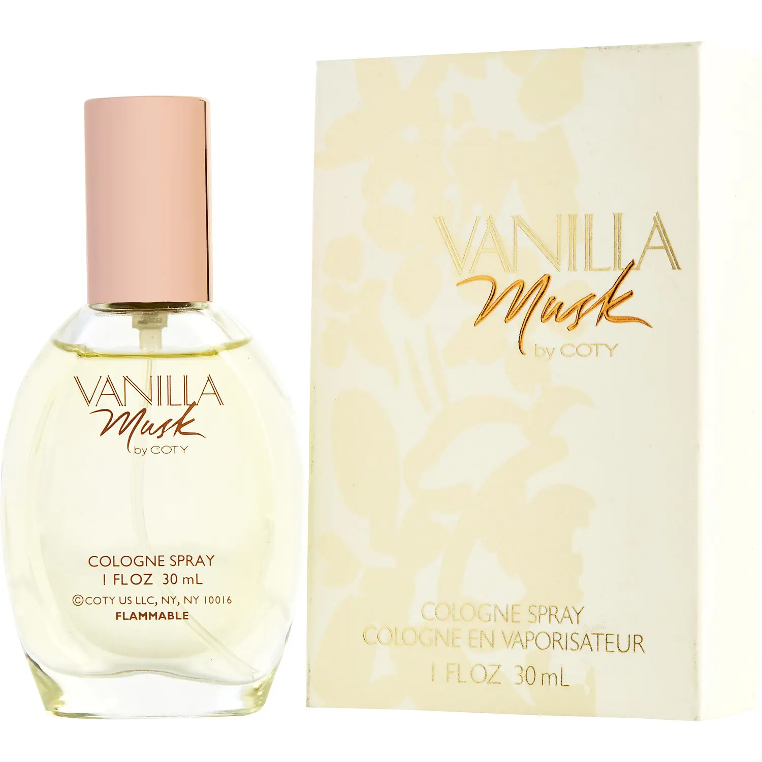 Coty Vanilla Musk Women's Cologne - Light Fragrance with Wood, Musk Base, Sweet Aroma for Everyday Wear