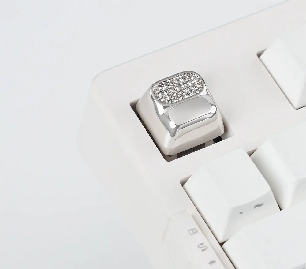 ZORNHER Astronaut Artisan Keycap – Gemstone-Accented Copper Keycap for Custom Mechanical Keyboards, Gift for Keyboard Enthusiasts