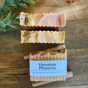 Hawaiian Plumeria Soap Bar - Vegan Soap, Handmade Soap, Homemade Soap, Natural Soap, Palm Free Soap, Cold Process Soap, Artisan Soap