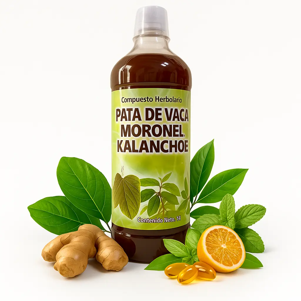Pata de Vaca, Moronel & Kalanchoe Herbal Juice – 1 Liter (33.3 fl oz) Natural Traditional Beverage