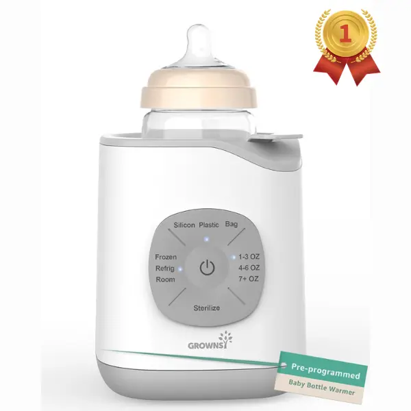 GROWNSY Bottle Warmer,  Baby Botle Warmer Fast for Breastmilk & Formula, Accurate Temperature Control, Milk Warmer for All Bottles with Thaw, Sterilizing, Keep Warm, Heat Food，Mom's Best Choice