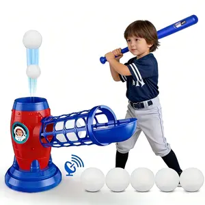 Fully Automatic Baseball Launcher - T-Ball Sports Toy, Automatic Pitching Training Equipment, 10 Balls Included, Indoor/Outdoor Use, Ideal Gift for Kids Ages 3+